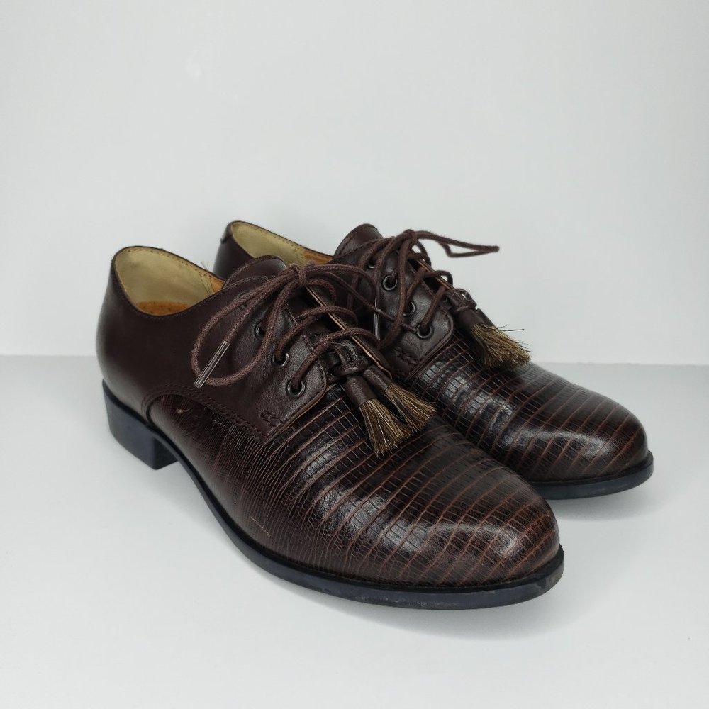 Ariat Jamie Brown Leather Lace Up Heeled Tassel